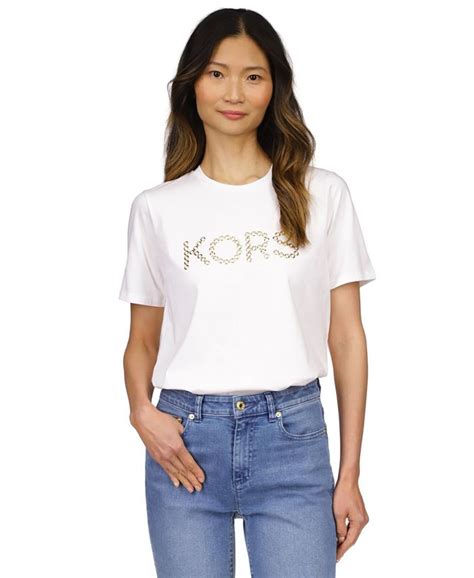 michael kors grommet lapel shirt